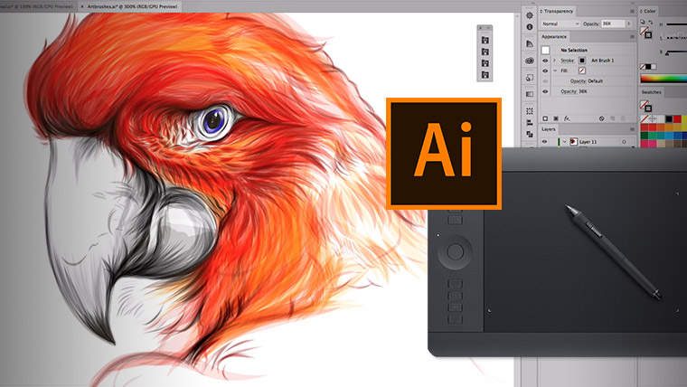 Adobe Illustrator: работа с графическим планшетом