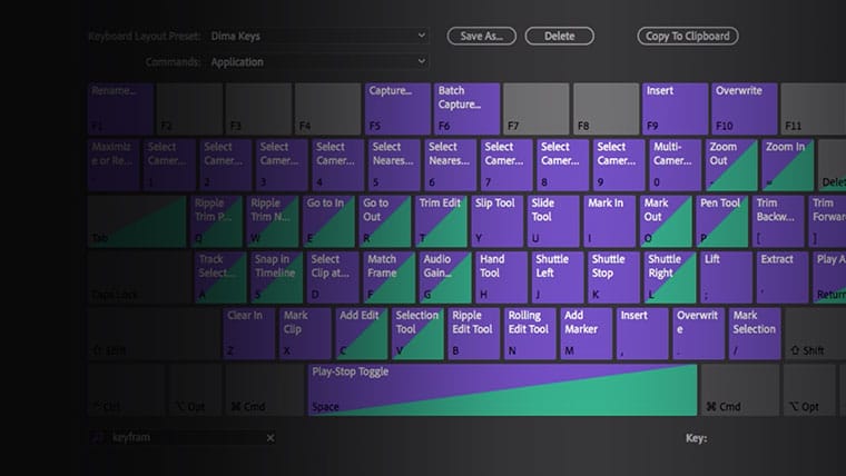 Настройка клавиш в Premiere Pro: профессиональная работа
